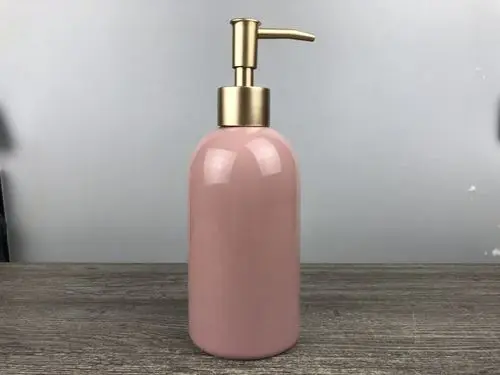 pink Аксессуары для ванной комнаты, аксессуары для душа, Набор держателей для мыла, мужское устройство верности, катетер, керамическая бутылка для мыла для рук - Цвет: pink