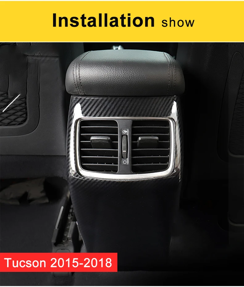 ABS Car Rear Armrest Box Panel Cover Children Anti Kick Protective Case For Hyundai Tucson Accessories