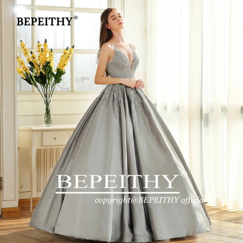 BEPEITHY Robe De Soiree бальное платье вечернее на тонких бретелях 2021 кружевной лиф