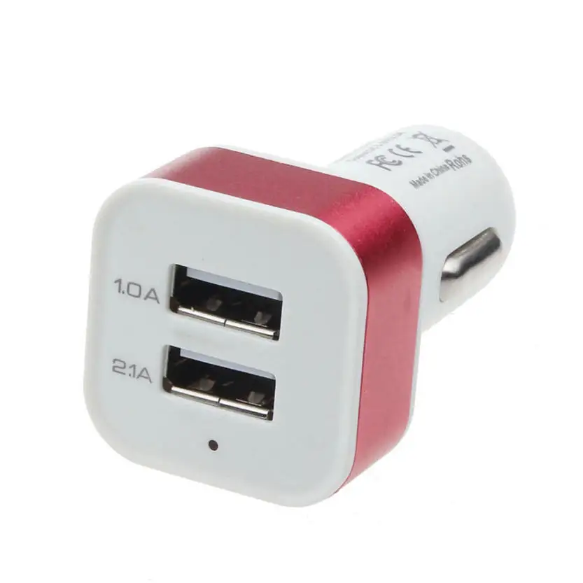 Автомобильное зарядное устройство с 2 USB портами 12 В 5 В|usb charger adapter|charger adapter2 port usb |