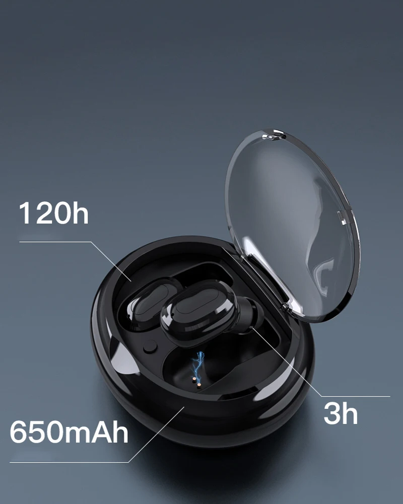 Беспроводная гарнитура Bluetooth, невидимая мини-гарнитура для занятий спортом и бега
