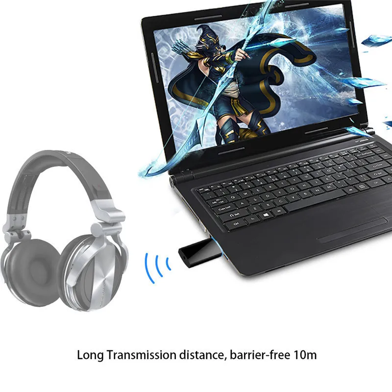 Мини Беспроводной 4 1 USB Bluetooth приемник аудио A2DP 3 5 мм кабель черный передачи