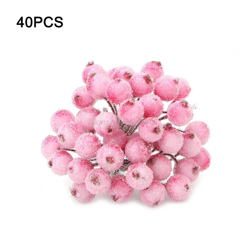 40 шт. искусственные фруктовые стеклянные ягоды искусственный гранат красный