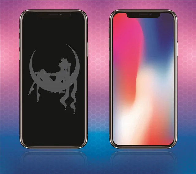 1 Sailor Moon One Piece Sesame Street Totoro Pattern For iPhone X XR XS Max 3D Full Screen Protector Tempered Glass - Цвет: 1