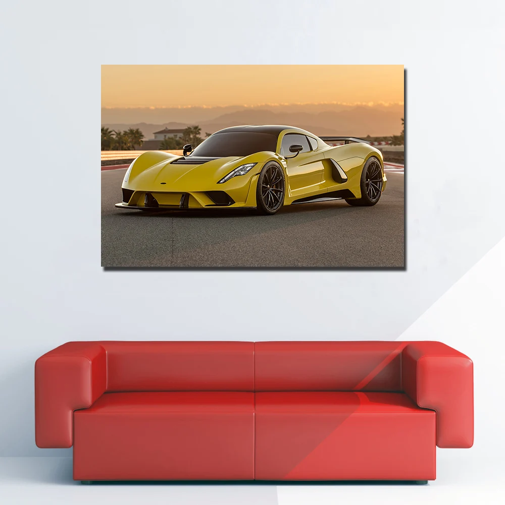 Hennessey Venom F5 суперкар холст картины плакаты печать 16x24 20x30 24x36 дюймов DIY рамка