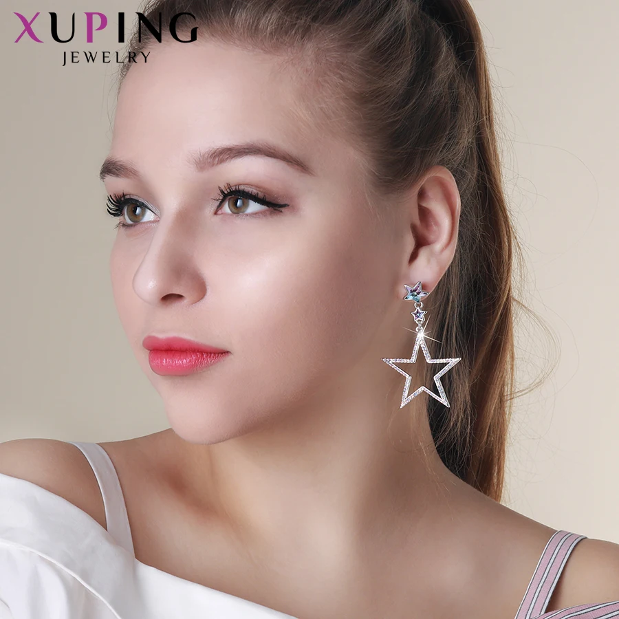 11,11 Xuping звезда серьги формы темперамент кристаллы от Swarovski Простые Ювелирные изделия для женщин рождественские подарки M67-20433