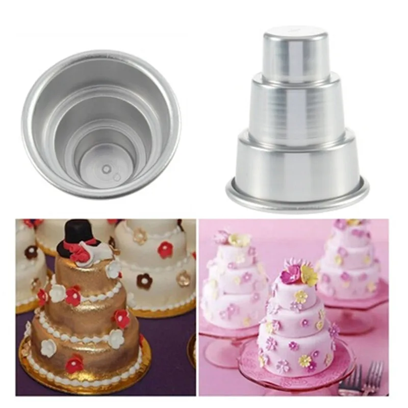 Пудинг Пресс-форма для DIY Мини 3-уровневый кекс пудинг Шоколадный торт прессформы