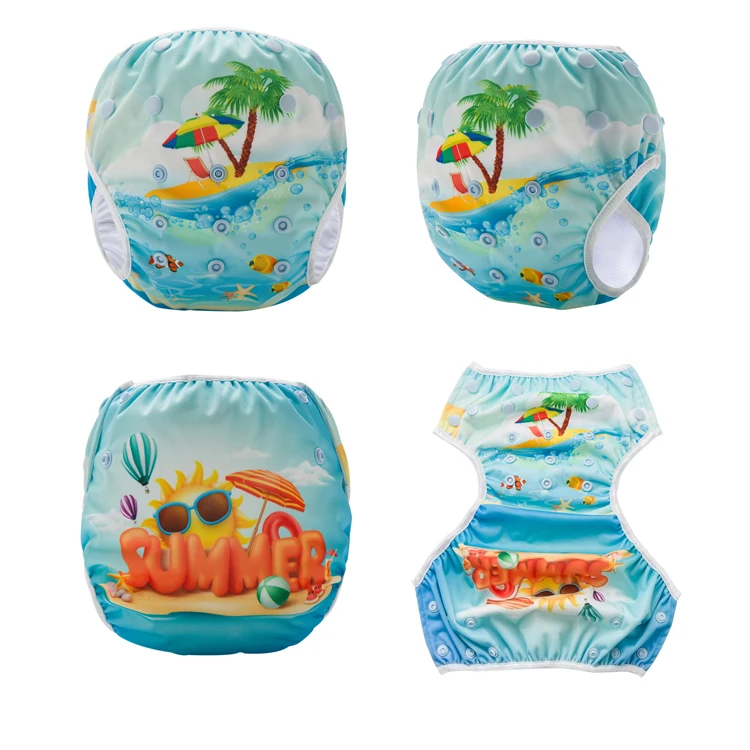 10 шт. детские подгузники для плавания многоразовые один размер бассейна штаны |