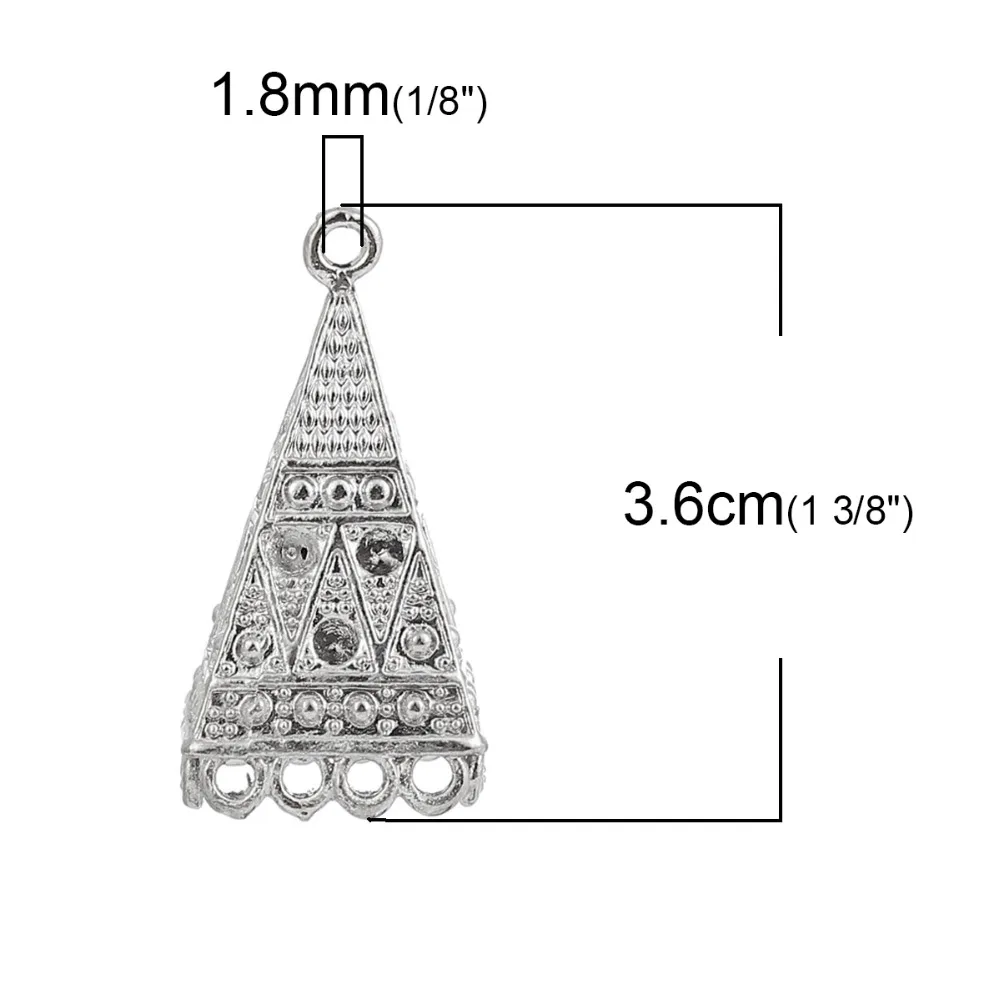Подвески Jhumka Jhumki на основе сплава цинка серебристого цвета (можно держать ss10 ss5