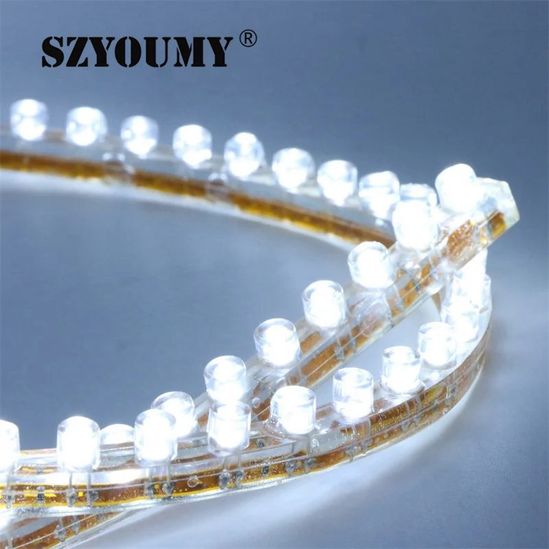 

SZYOUMY 50PCS Waterproof Flexible Car LED Strip PVC lights 72CM 72SMD 72 LEDS Car Decorative Strip