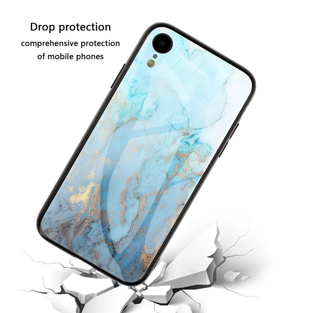 KISSCASE Luxury Glass Marble Case For iPhone 8 7 6S 6 Plus XS Max XR X 10 11 Pro Silicone Capinhas Coque Fundas |