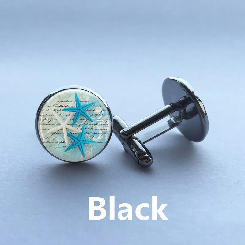 Морская звезда запонки океан ювелирные с морской тематикой серебряным покрытием