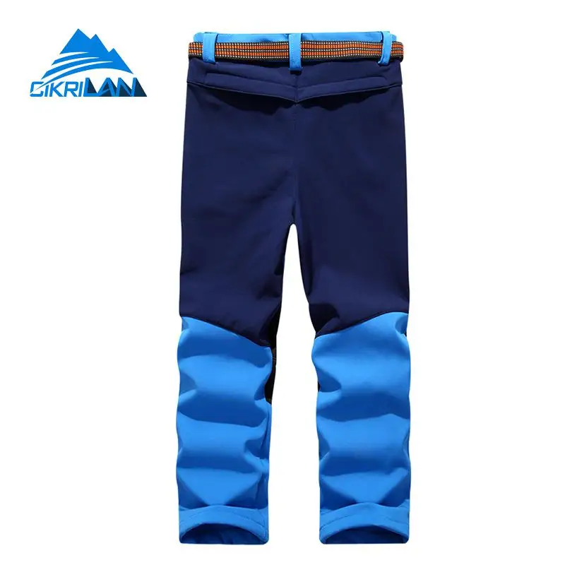 Детские Зимние непромокаемые штаны Windstopper для отдыха треккинга кемпинга мягкие