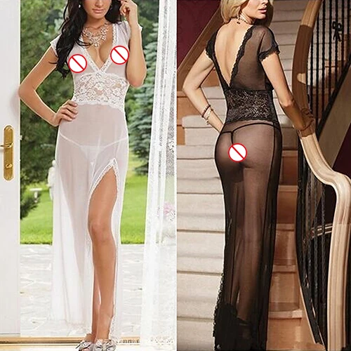 Женское сексуальное длинное платье с v образным вырезом Babydoll нижнее белье