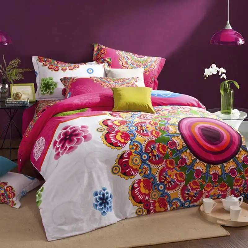 Роскошные boho постельного белья Королева king size постельное белье в богемном стиле