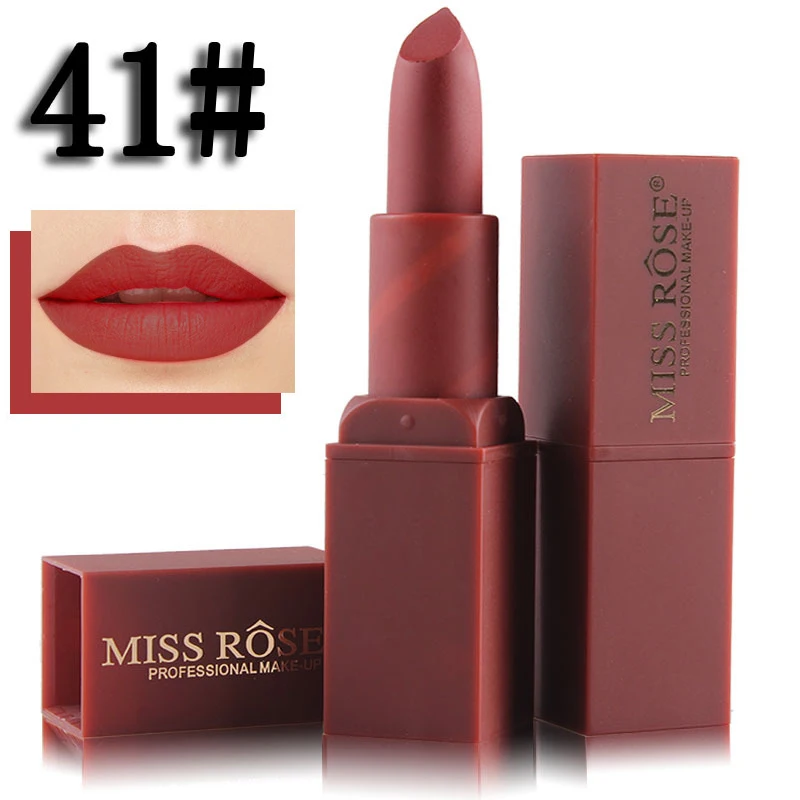 Miss Rose, брендовая, телесная, матовая помада Batom, 12 цветов, mate Batom, косметика, стойкий, телесный блеск для губ, профессиональный макияж