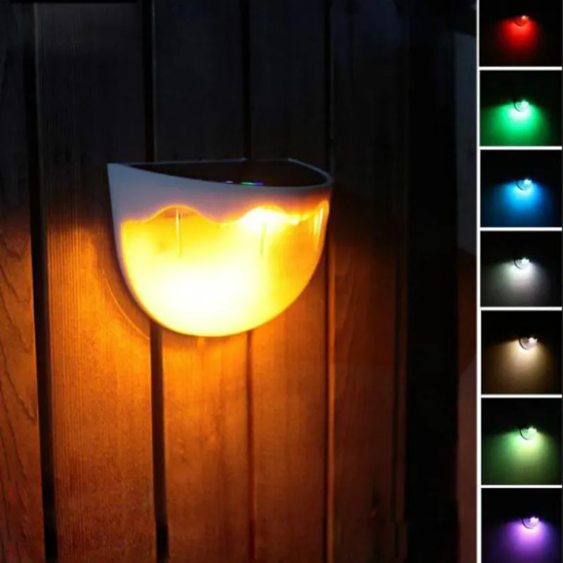 Садовый настенный светильник на солнечной батарее 2 светодисветодиодный