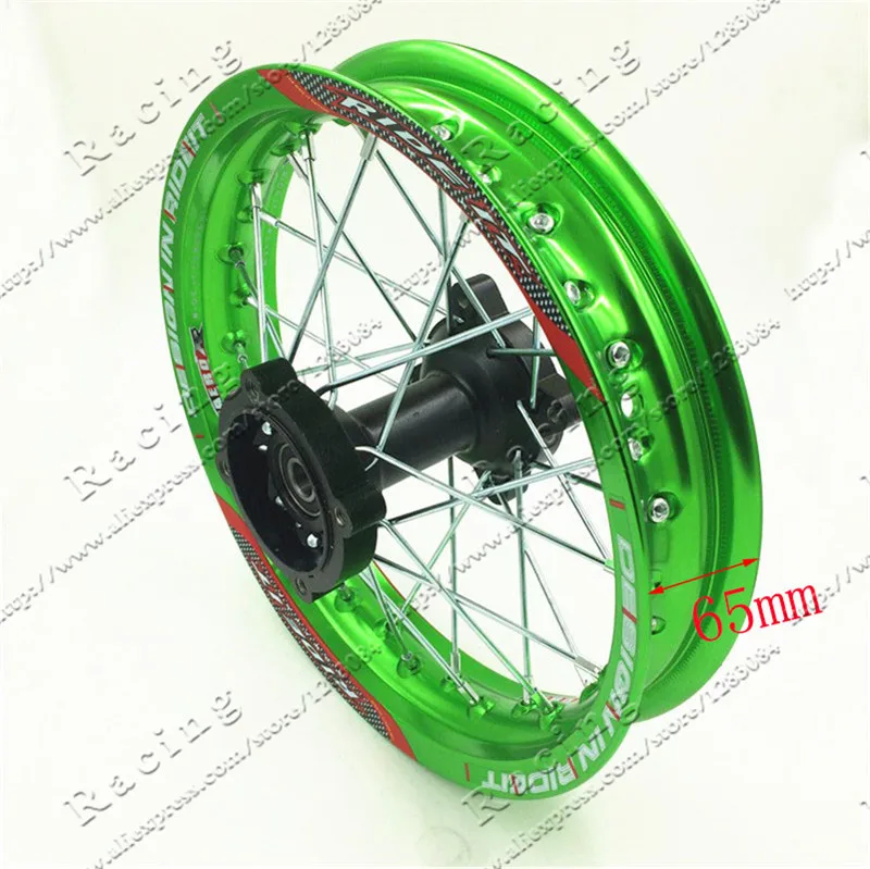 Зеленые диски 1 85x12 дюймов для кроссового велосипеда питбайка CRF Kayo ESB Apollo задние