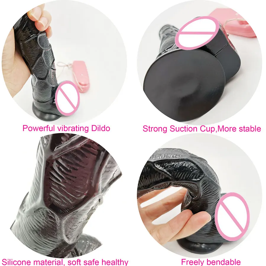 Реалистичный большой вибратор G Spot Стимулятор клитора многоскоростной