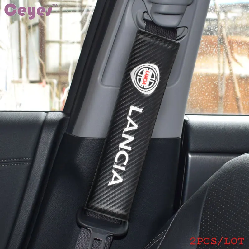 

Auto Seat Belt Cover Car-Styling Car Shoulders Pad Case For Fiat Punto Abarth 500 Stilo Ducato Palio Doblo Lancia Car Styling
