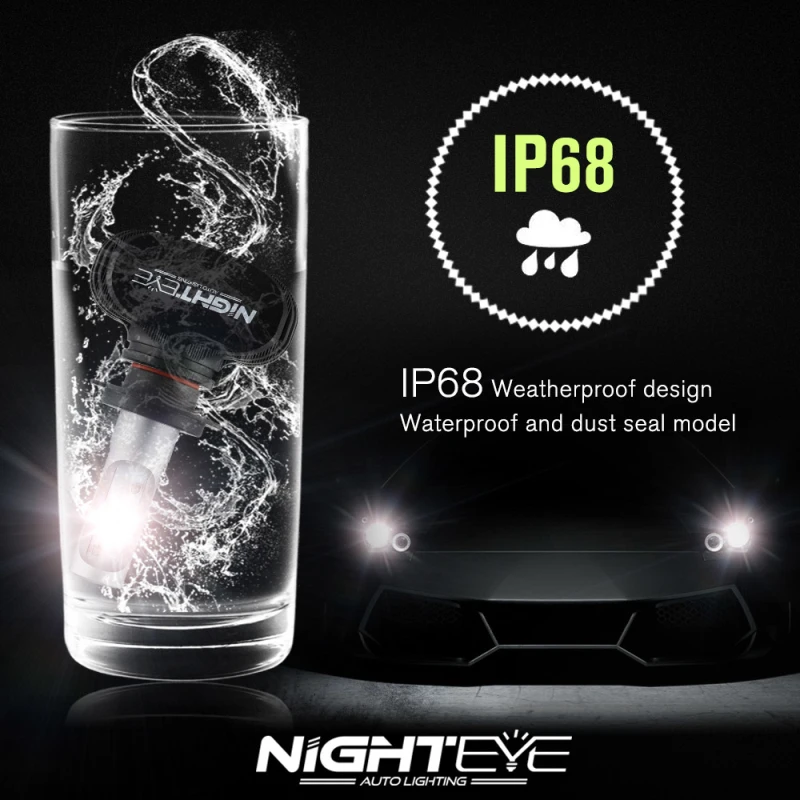 NIGHTEYE S1 H7 светодиодный светильник 50 Вт 8000лм все в одном автомобиль s лампа фары