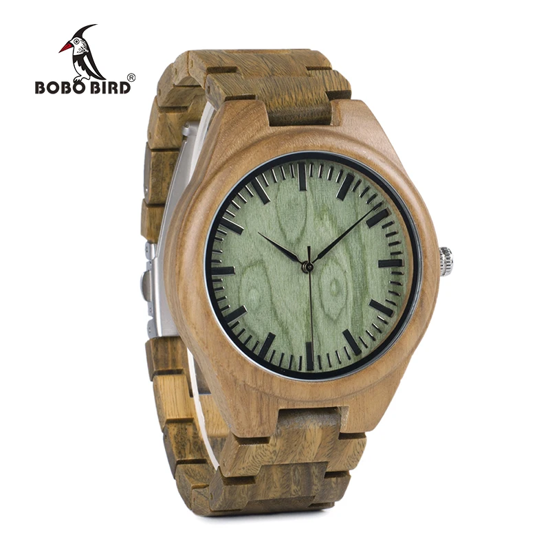 BOBO BIRD WG19 мужские роскошные брендовые зеленые часы из сандалового дерева