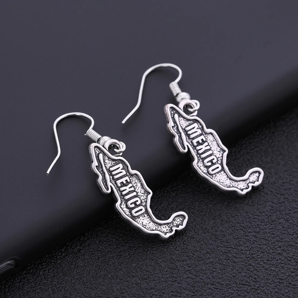 Fishhook серьги с картой мексиканские и подвески антикварные дизайнерские подарки |