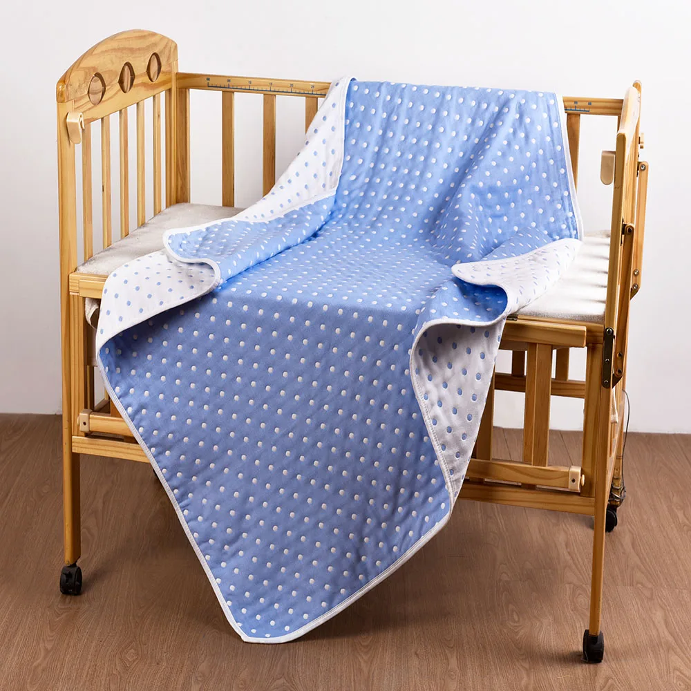 Хлопковые шестислойные марлевые одеяла супермягкое одеяло в горошек на кровать