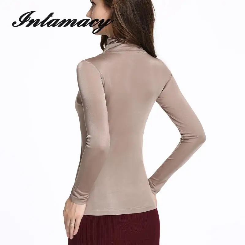 Женская двухсторонняя трикотажная рубашка из 100% натурального шелка 150 г с