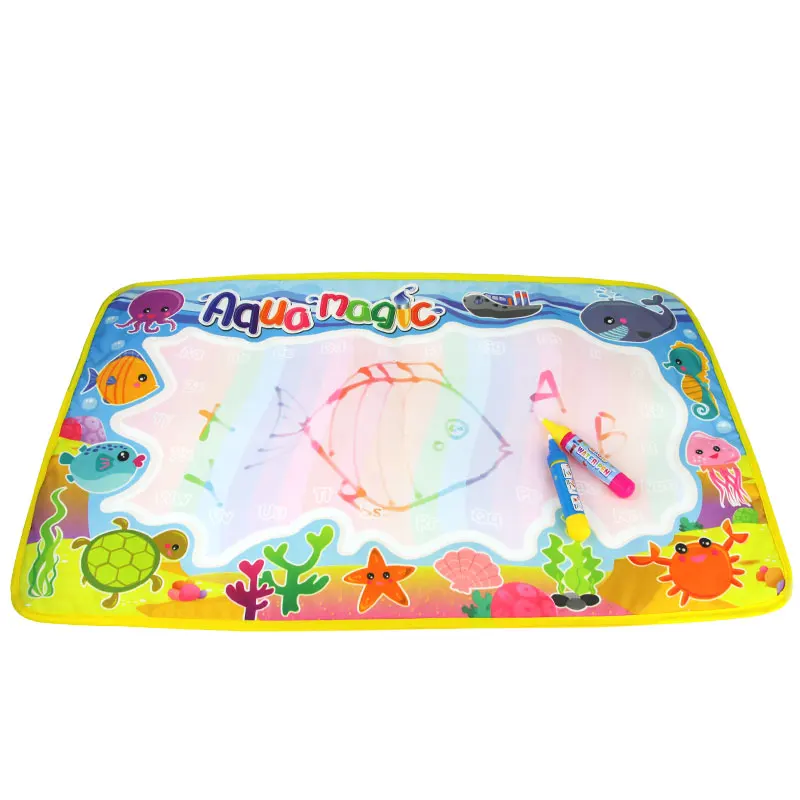 23.2*14.2in Rainbow Magic Water Drawing Mat & 2 Pens Doodle Coloring Painting Board Educational Toys for Kids Birthday Gift | Игрушки и