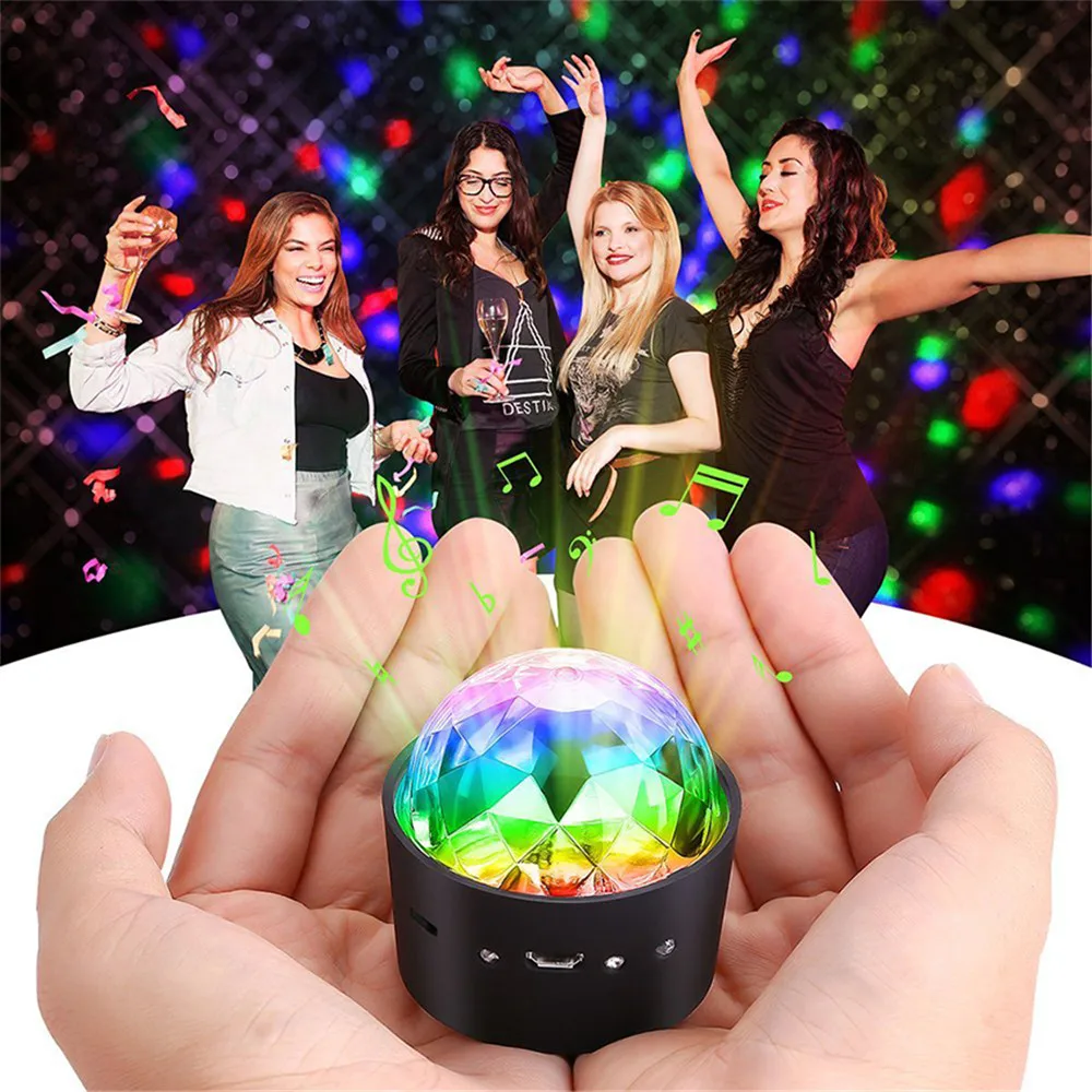 

DC5V USB перезаряжаемая мини светодиодная сценическая лампа беспроводная звуковая активация портативная автомобильная лампа для внутреннего...