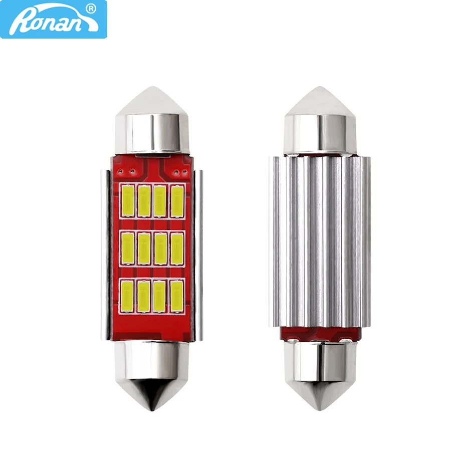 10 шт. 39 мм canbus без ошибок Festoon 12 led 4019 smd автомобильный номерной знак светильник для