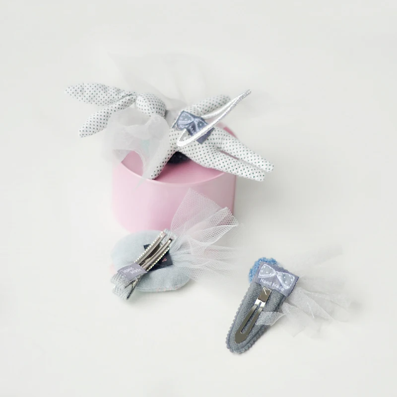 3 шт./компл. милый кролик эластичная резинка для волос детский ободок 2 заколки