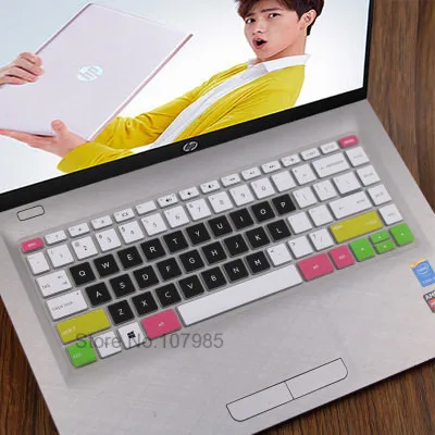 Candyblack Для hp Pavilion x360 14-ba078TX 14-ba063tx ba064tx Новинка года 14 дюймов сенсорный экран ноутбук клавиатура силиконовая клавиатура протектор кожного покрова - Цвет: Candyblack