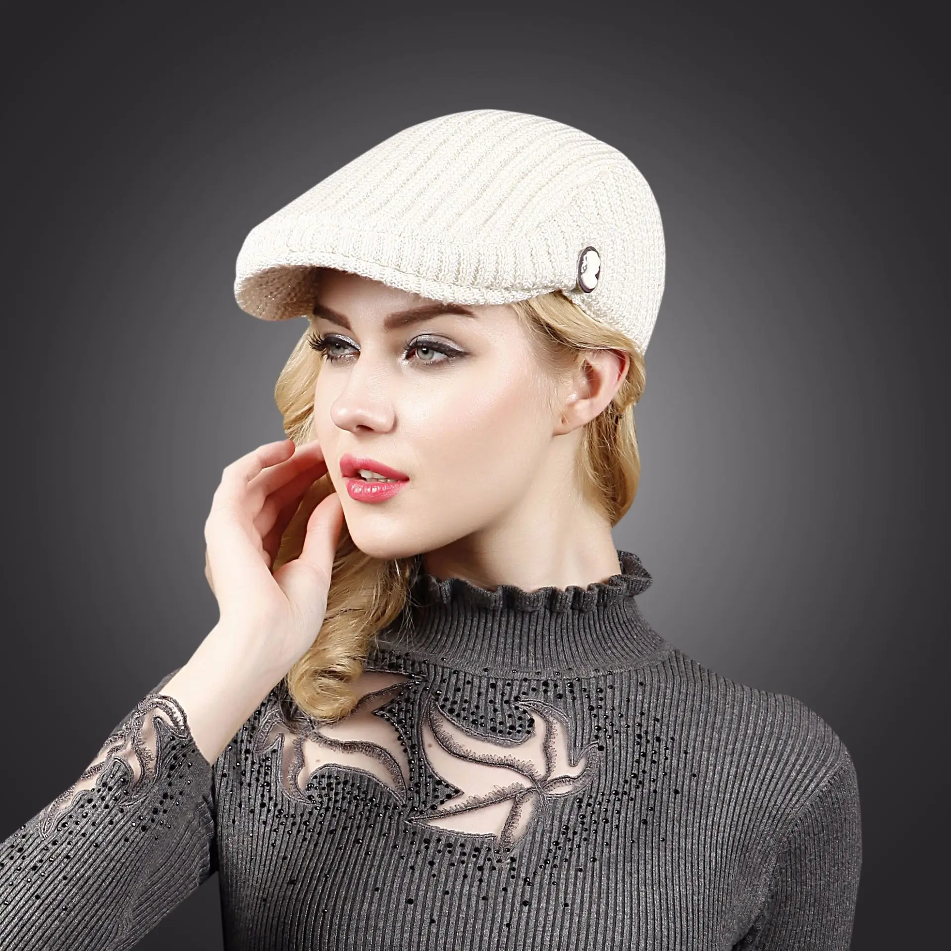StyleB Новые женские козырек шапка, сезон осень-зима модная теплая Корейская версия Для женщин козырек Кепки женская уличная универсальная шапки для отдыха H6891 - Цвет: StyleB