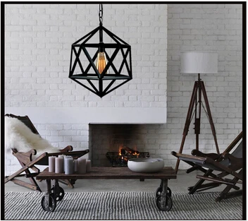 Винтажный подвесной светильник в скандинавском стиле железная ретро лампа