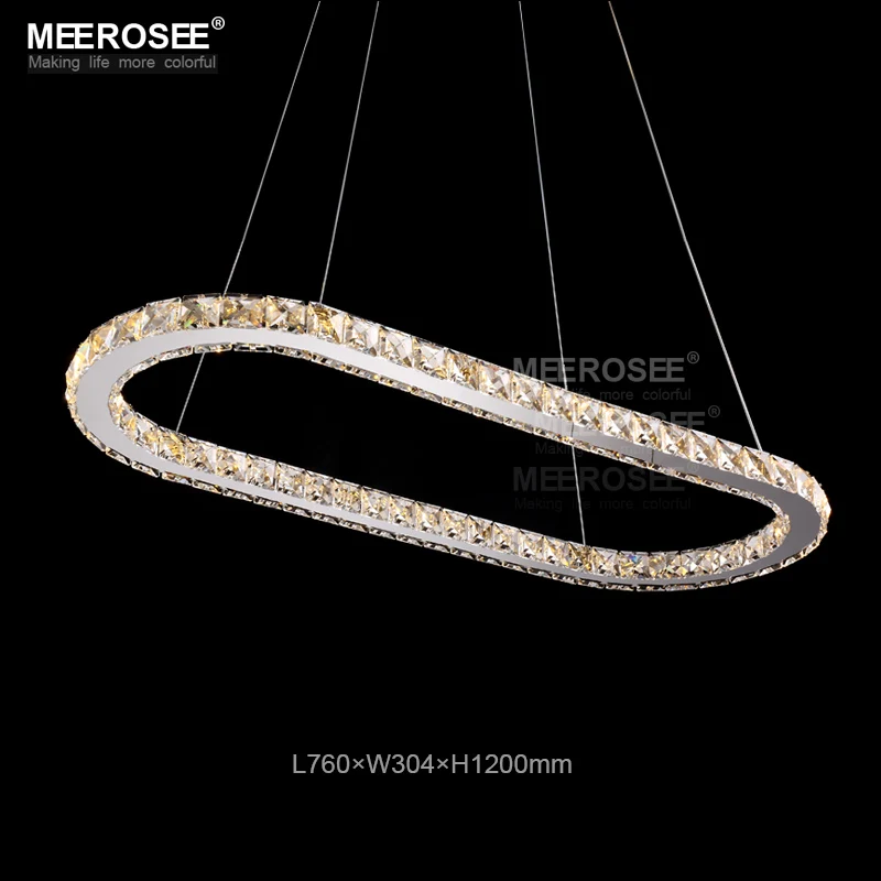 Современные овальные светодиодные хрустальные люстры Светодиодные