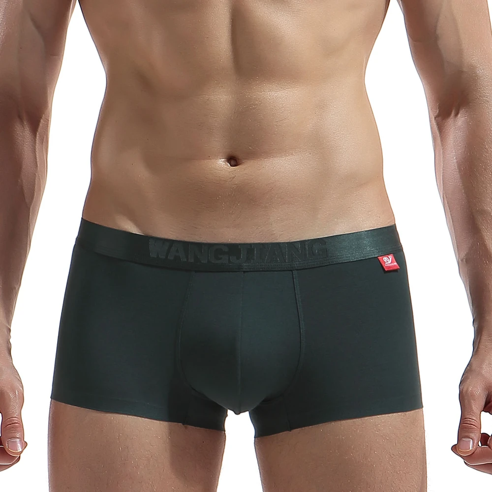 Мужские трусы боксеры из модала WJ Модные дышащие шорты сексуальное нижнее белье