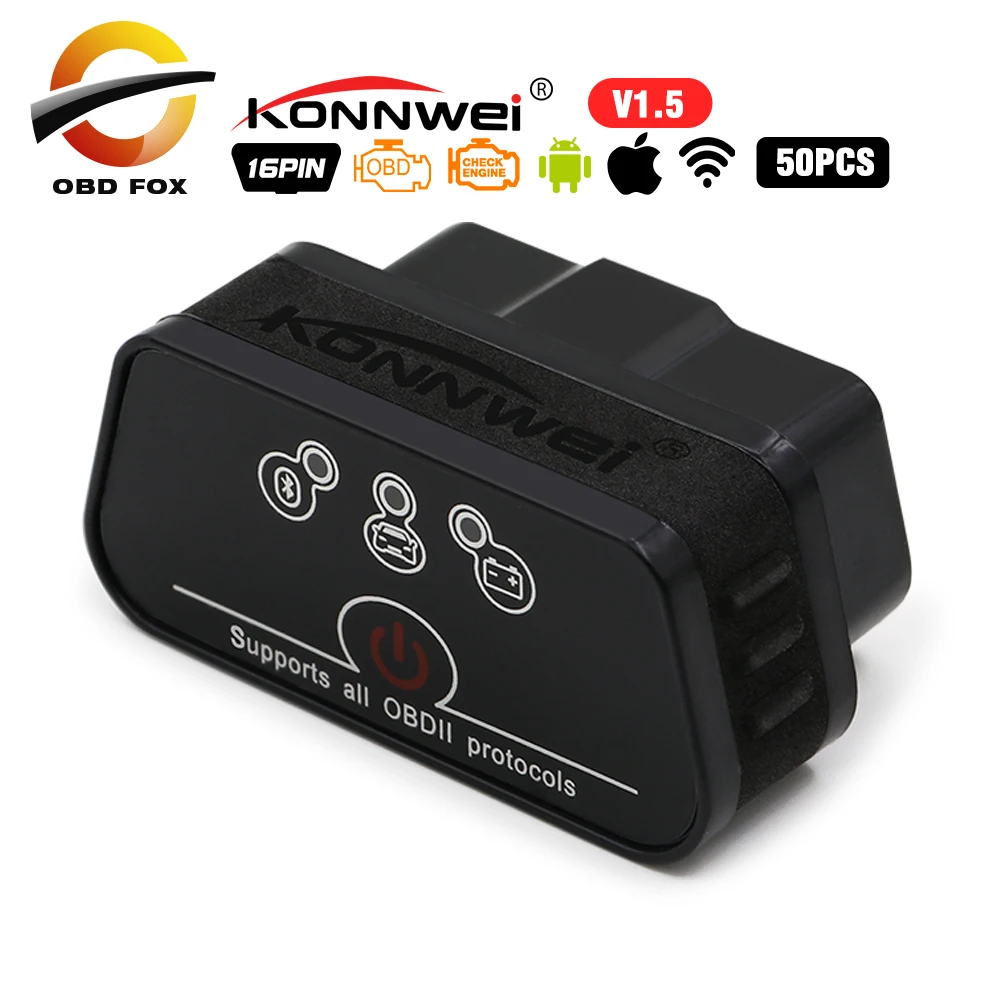 Автомобильный диагностический инструмент KONNWEI KW901 elm327 с Wi-Fi Супер Мини elm 327 кВт 901