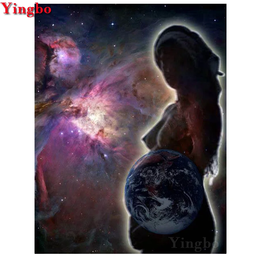 5D DIY Diamond Painting Fantasy pregnant woman earth broderie diamant full square round stones Mosaic sticker 5d art | Дом и сад