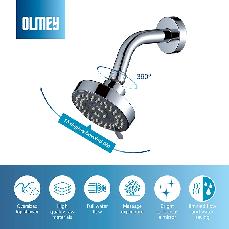 OLMEY 5 Settings High pressure Rain Showe Head настенное крепление для ванной комнаты верхний