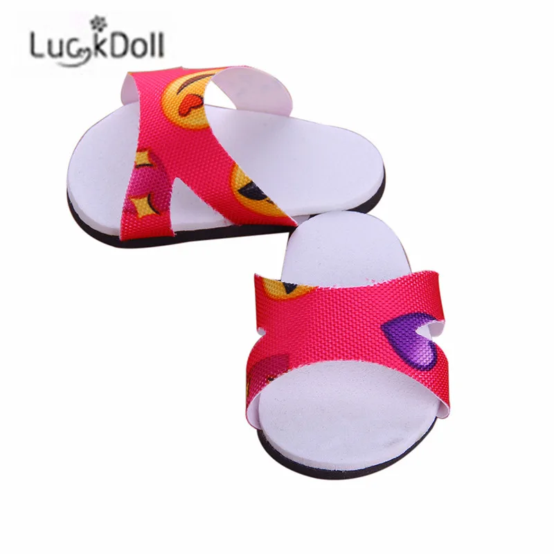 Модные милые тапочки LUCKDOLL 18 дюймов американская кукла 43 см аксессуары для одежды