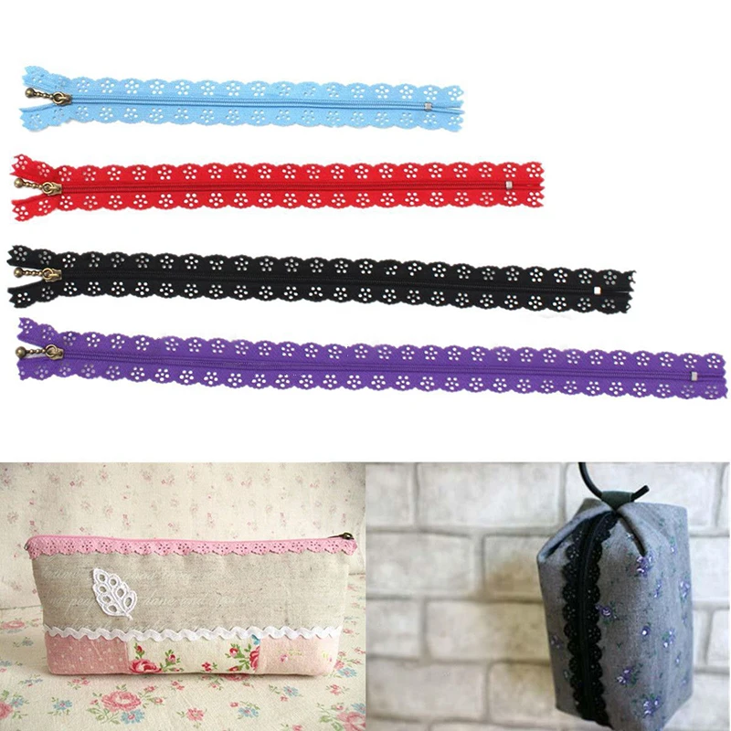 10 шт. нейлоновый съемник для молнии с кружевными краями разных цветов сделай сам