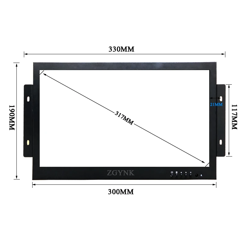12," Высокое разрешение HD ips светодиодный монитор с HDMI, HDMI, VGA, AV Интерфейс Открытый Встроенный Широкоэкранный монитор Настенный