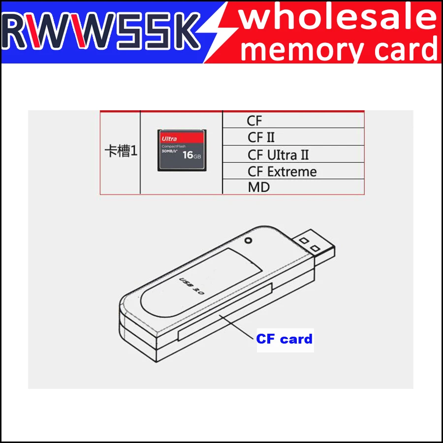 USB 3.0 CF Card Reader Supports USB3.0 Speed for Computer Up to 256GB | Компьютеры и офис