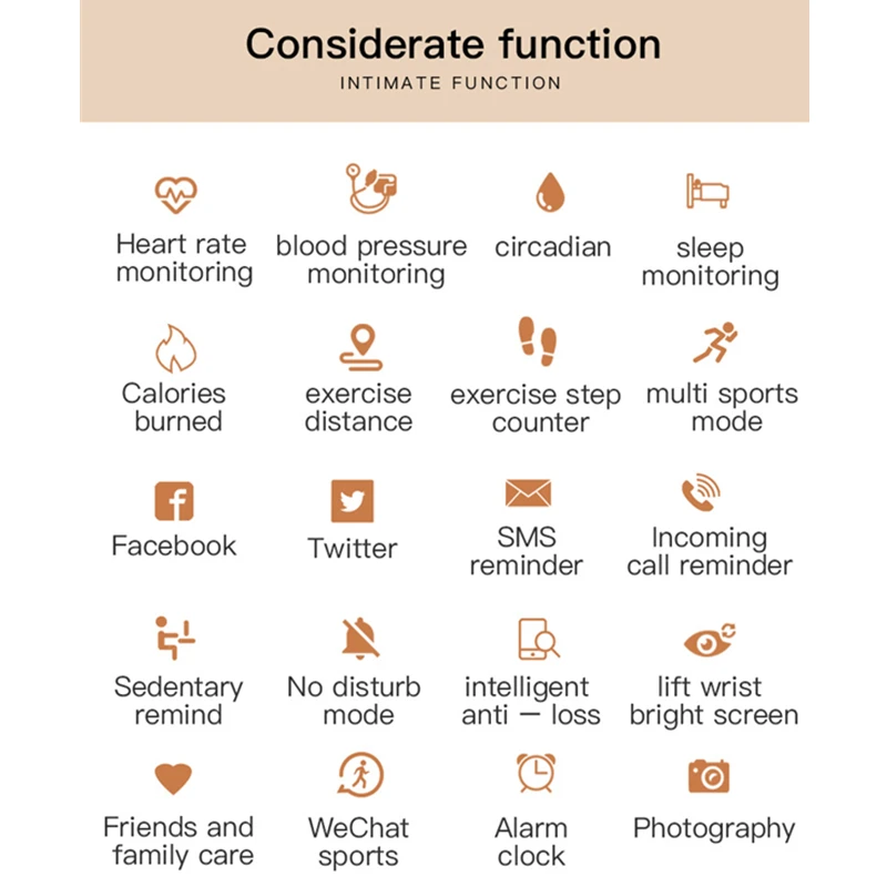 Женские умные часы пульсометр монитор артериального давления педометр с