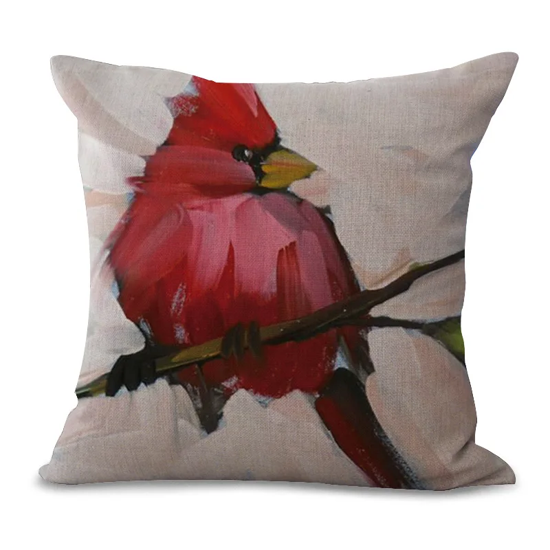 Декоративная Подушка Чехол картина маслом наволочка с рисунками птиц чехол 17 5