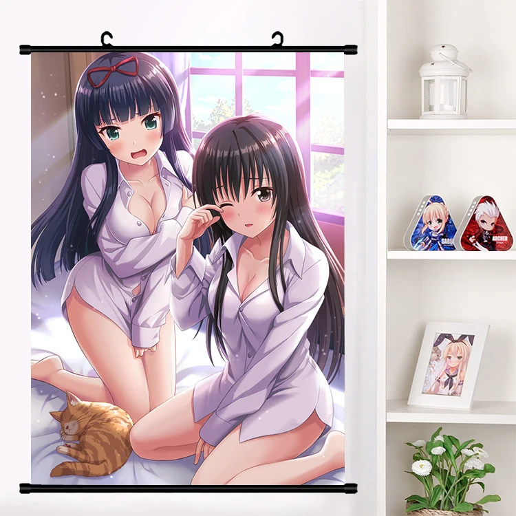 Аниме To LOVE Ru Eve Микан Юки тьма Kotegawa Yui Momo Belia Deviluke настенный свиток плакат Настенные подвесные плакаты домашний декор