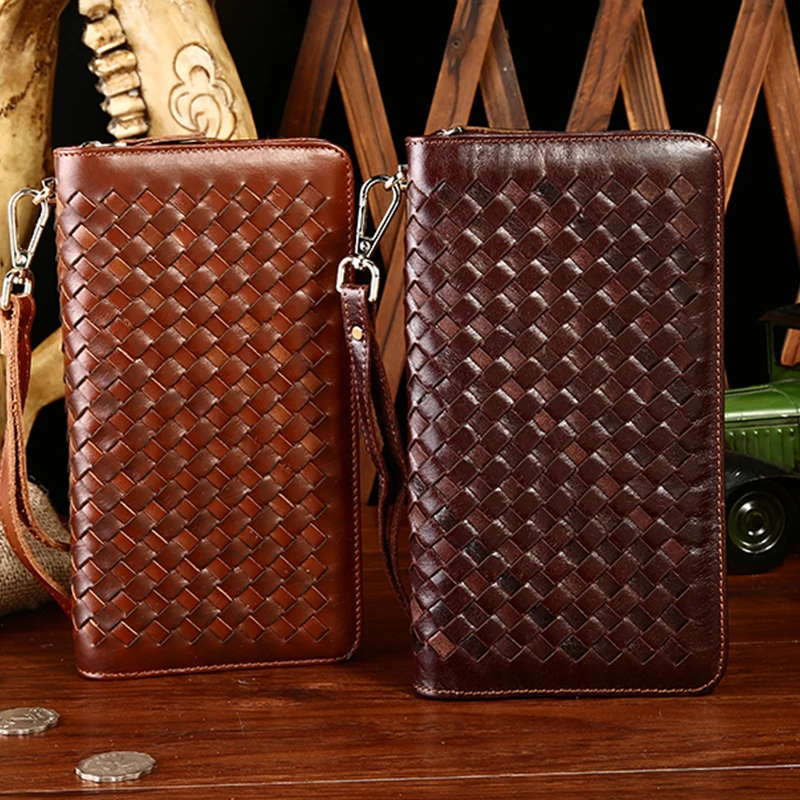 Роскошный брендовый клатч мужской кошелек винтажные кошельки ручной работы из