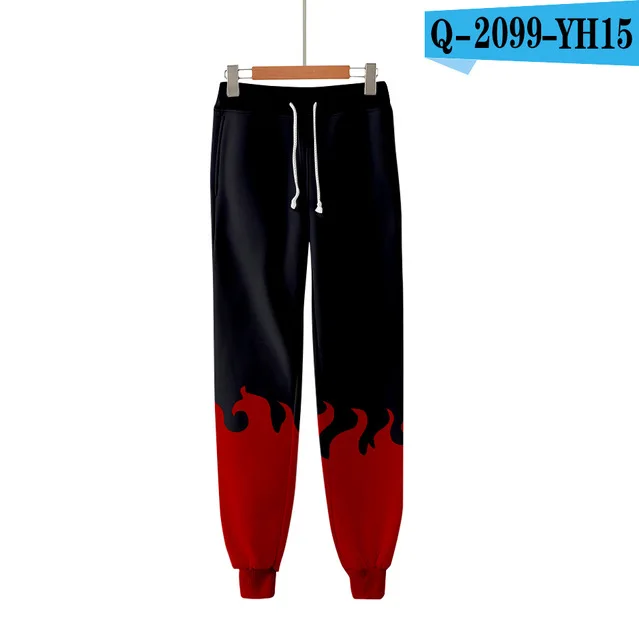SJK-32 3D Naruto autumn winter sports pants unisex role-playing casual harajuku sweatpants plus velvet thickening hip hop trousers - Цвет: SJK-32